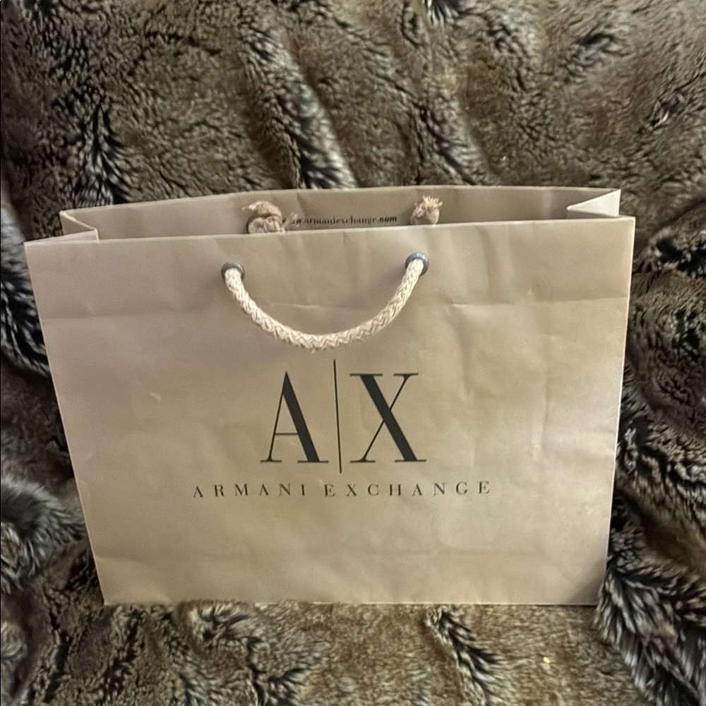 Armani Exchange Beige Shopping Bag